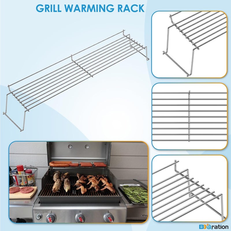 BBQration 65054 Warming Rack for Weber Genesis 300 Grill Parts (2007-2016) Genesis E310 E320 E330, Grill Warming Rack for Weber Genesis Grill Parts Warming Rack for Weber 81323 62749 - Image 4
